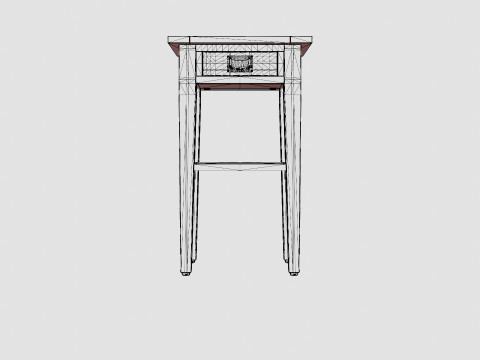 Sleepville side table rich brown 3D मॉडल