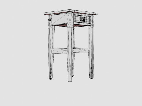 Sleepville side table rich brown 3D मॉडल