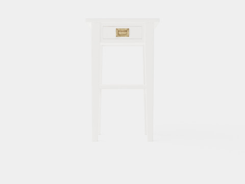 Sleepville side table white 3D Model