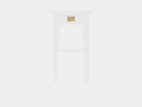 Sleepville side table white 3D Model