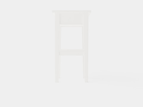 Sleepville side table white 3D Model