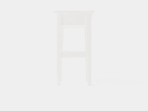 Sleepville side table white 3D Model