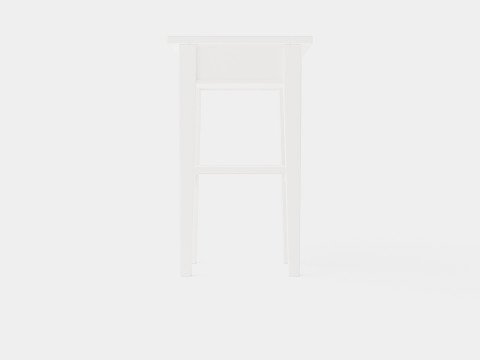 Sleepville side table white 3D Model