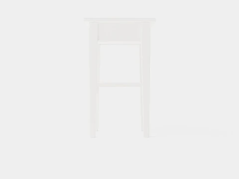 Sleepville side table white 3D Model