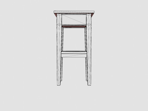 Sleepville side table white 3D Model