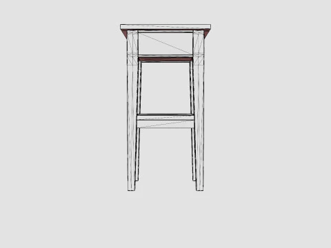 Sleepville side table white 3D Model