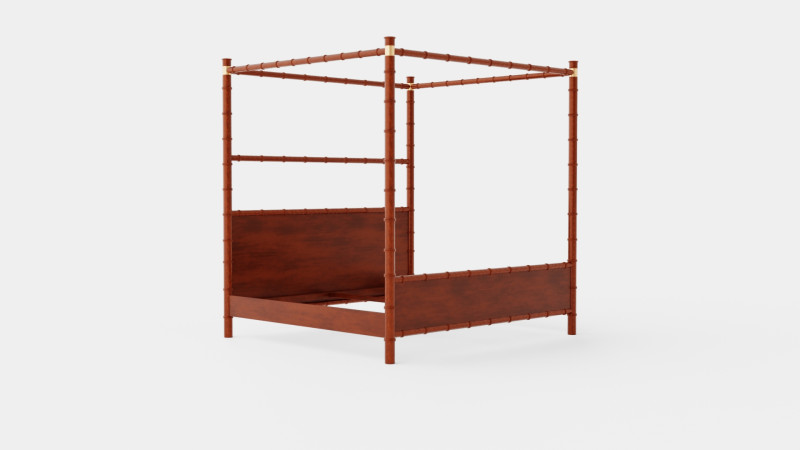 St Barts canopy bed bamboo 3D मॉडल .c4d .max .obj .3ds .fbx .stl .blend 