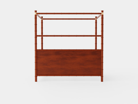 St Barts canopy bed bamboo 3D मॉडल