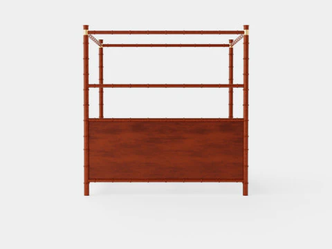 St Barts canopy bed bamboo 3D Model