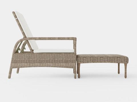 Tampa sun lounger vintage 3D Model