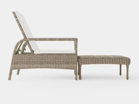 Vintage leżak Tampa Model 3D