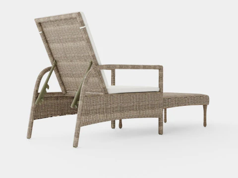 Tampa sun lounger vintage 3D Model