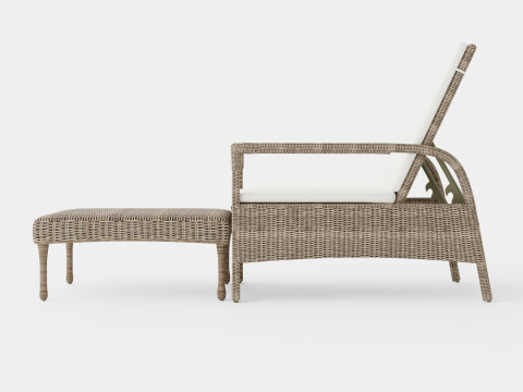 Tampa sun lounger vintage Model 3D