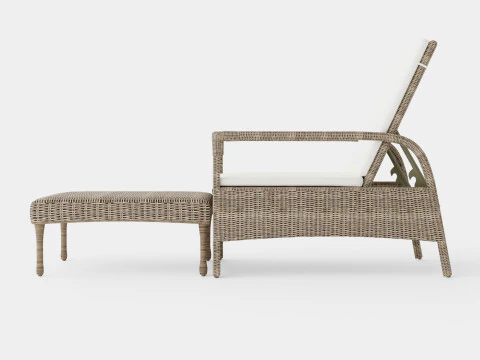 Tampa sun lounger vintage 3D Model