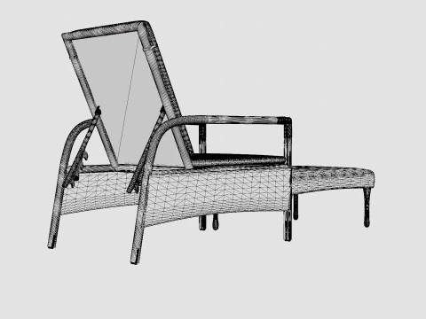 Tampa sun lounger vintage 3D Model