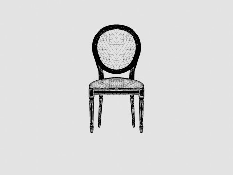 Victoria chair rich brown 3D Model