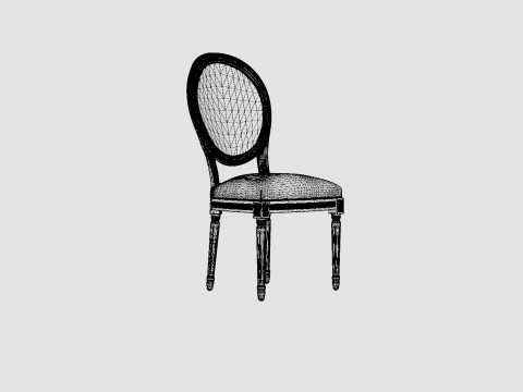 Victoria chair rich brown 3D Model