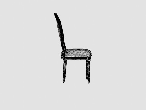 Victoria chair rich brown 3D Model