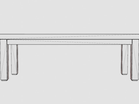 Vintage coffee table charcoal 3D Модель
