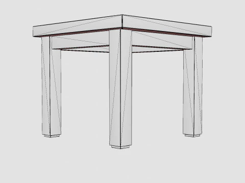 Vintage side table charcoal 3D Model