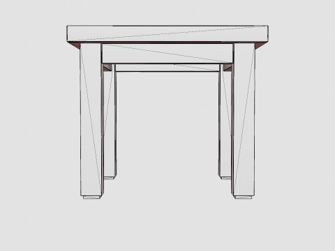 Vintage side table charcoal 3D Модель