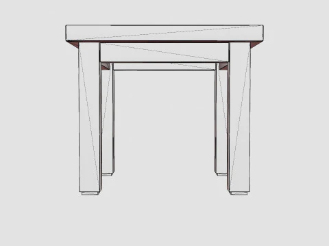 Vintage side table charcoal 3D Model
