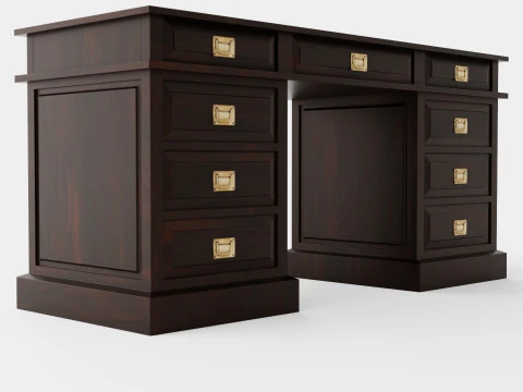 Inglese della scrivania di Wall Street Modello 3D