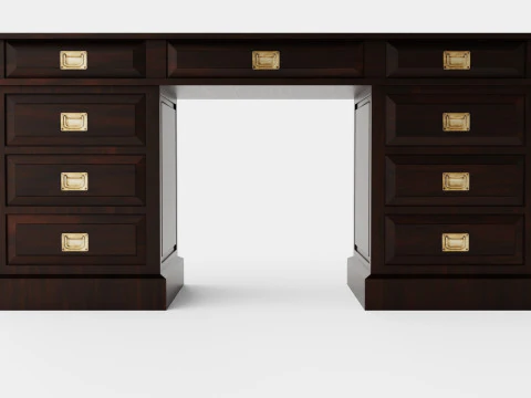 Wall Street desk English 3D Model