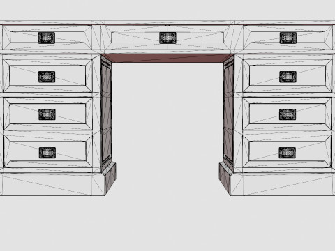 Wall Street desk English Modèle 3D