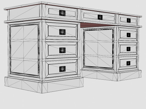 Wall Street desk English Modèle 3D