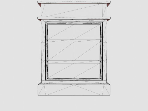Wall Street desk black oak 3D Model