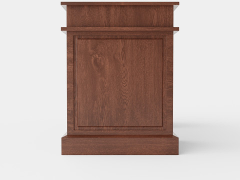 Wall Street desk rich brown Modello 3D