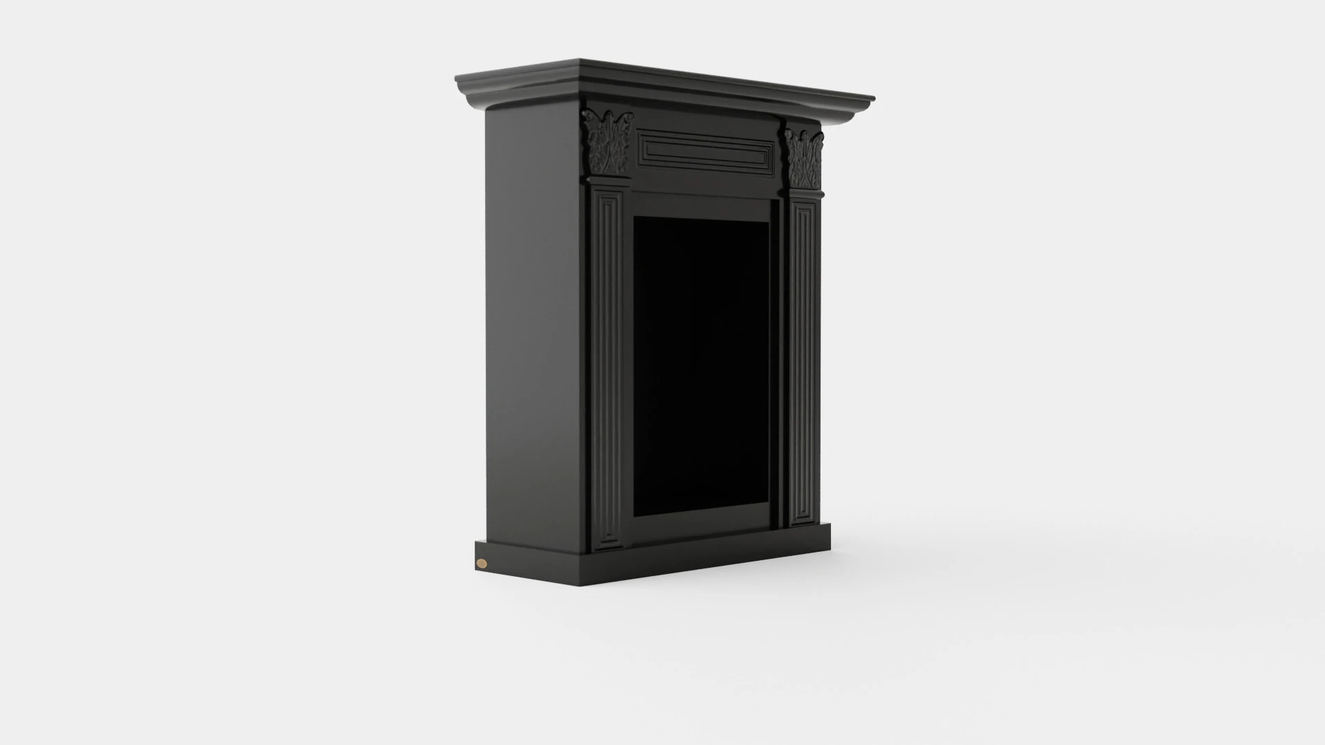 Warren fireplace black 3D Model .c4d .max .obj .3ds .fbx .stl .blend 