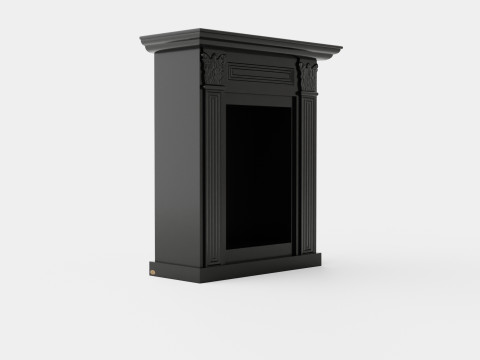 Warren fireplace black 3D Model