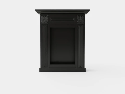 Warren fireplace black 3D Model