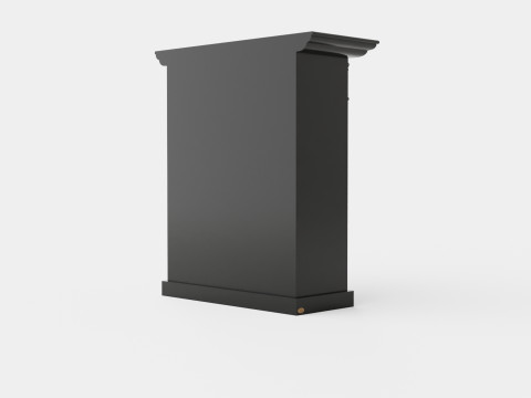 Warren fireplace black Modèle 3D