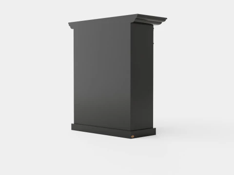Warren fireplace black 3D Model