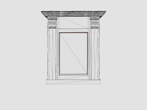 Warren fireplace black 3D Model