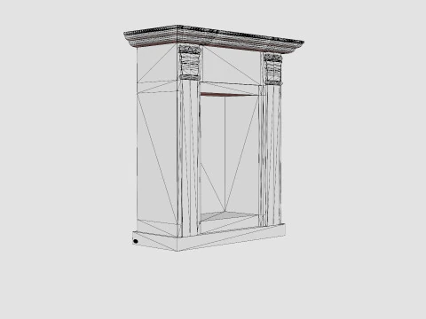 Warren fireplace black 3D Model