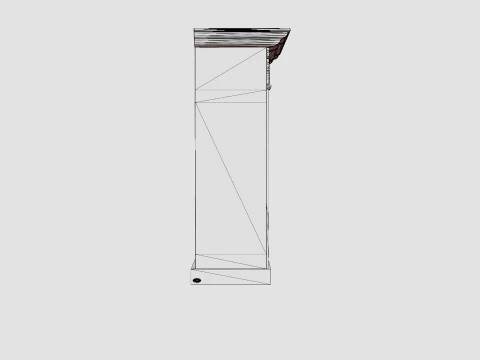 Warren fireplace black 3D Model