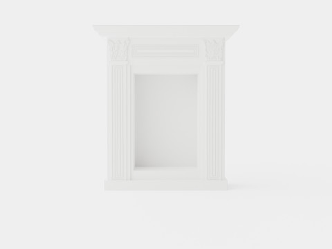Warren fireplace white 3D Model