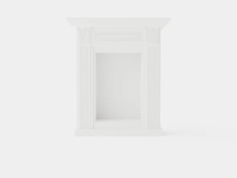 Warren fireplace white 3D Model