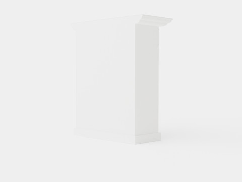 Warren fireplace white 3D Model