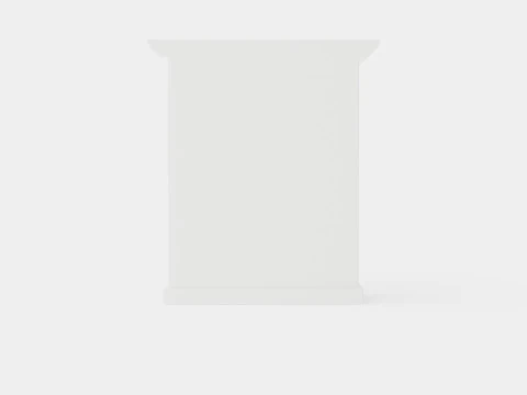 Warren fireplace white 3D Model