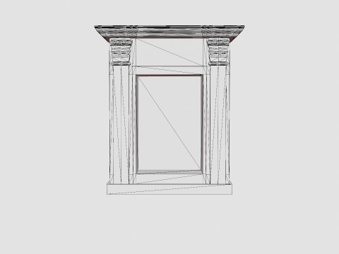 Warren fireplace white 3D Model