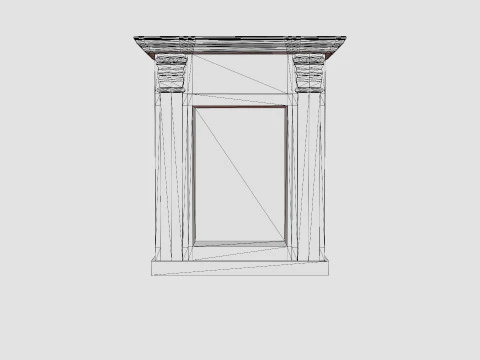 Warren fireplace white 3D Model