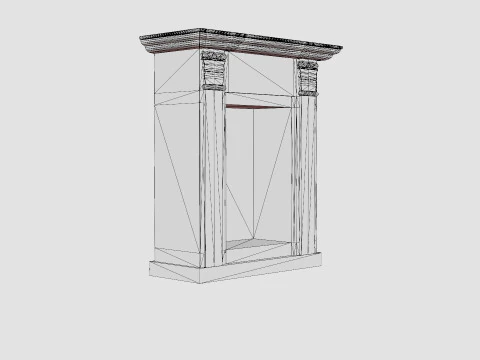 Warren fireplace white 3D Model