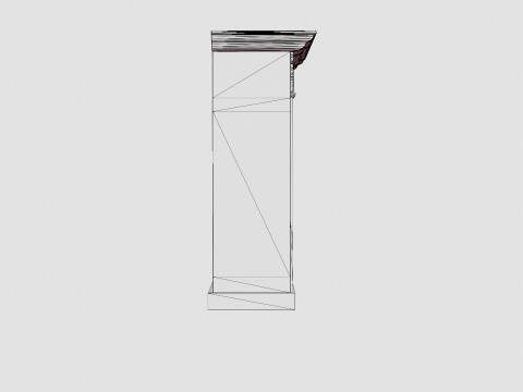 Warren fireplace white 3D Model