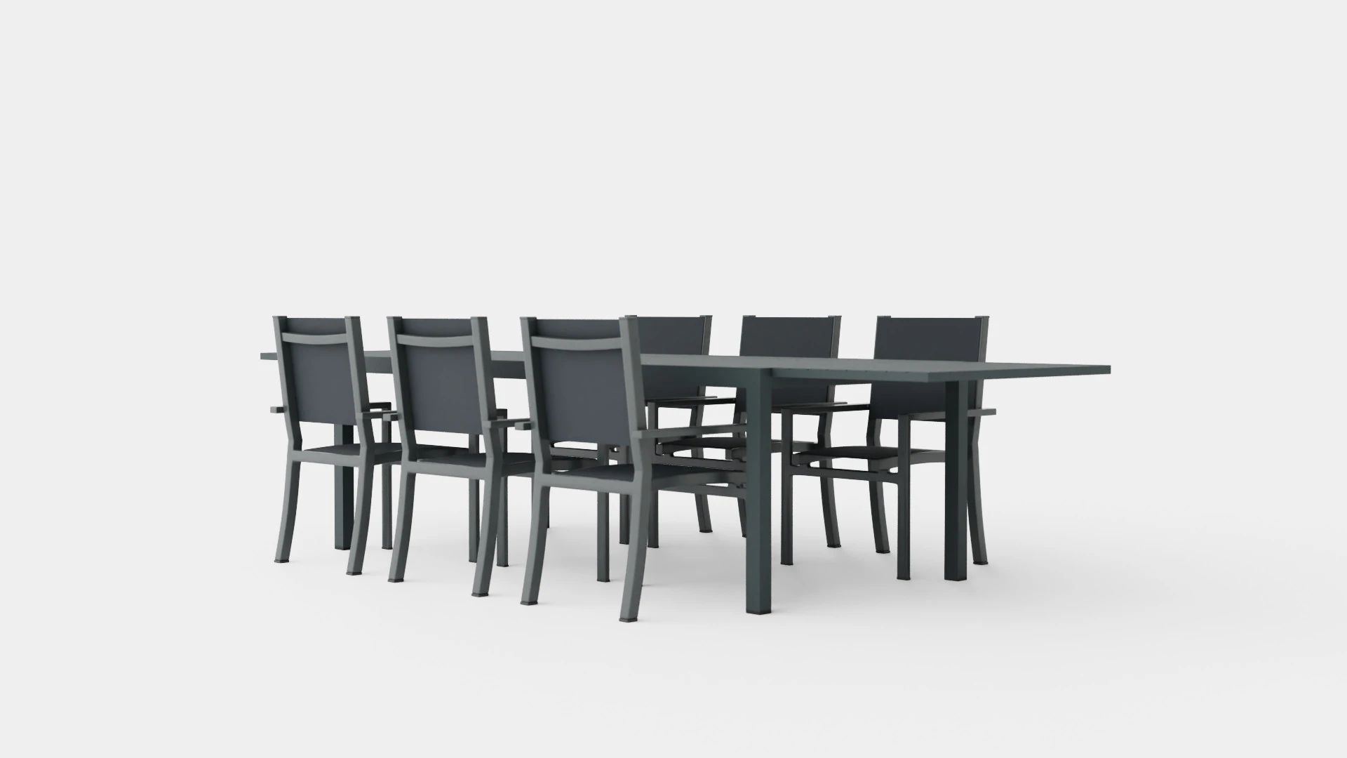 Palermo Dining Set 3D Model .c4d .max .obj .3ds .fbx .stl .blend