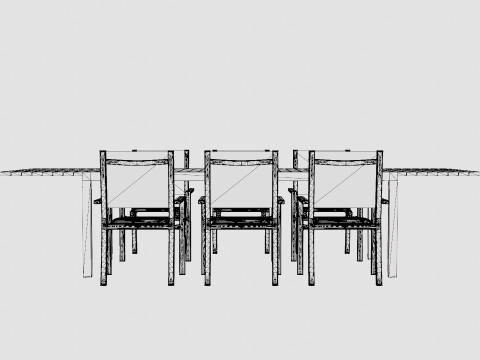Palermo Dining Set Model 3D